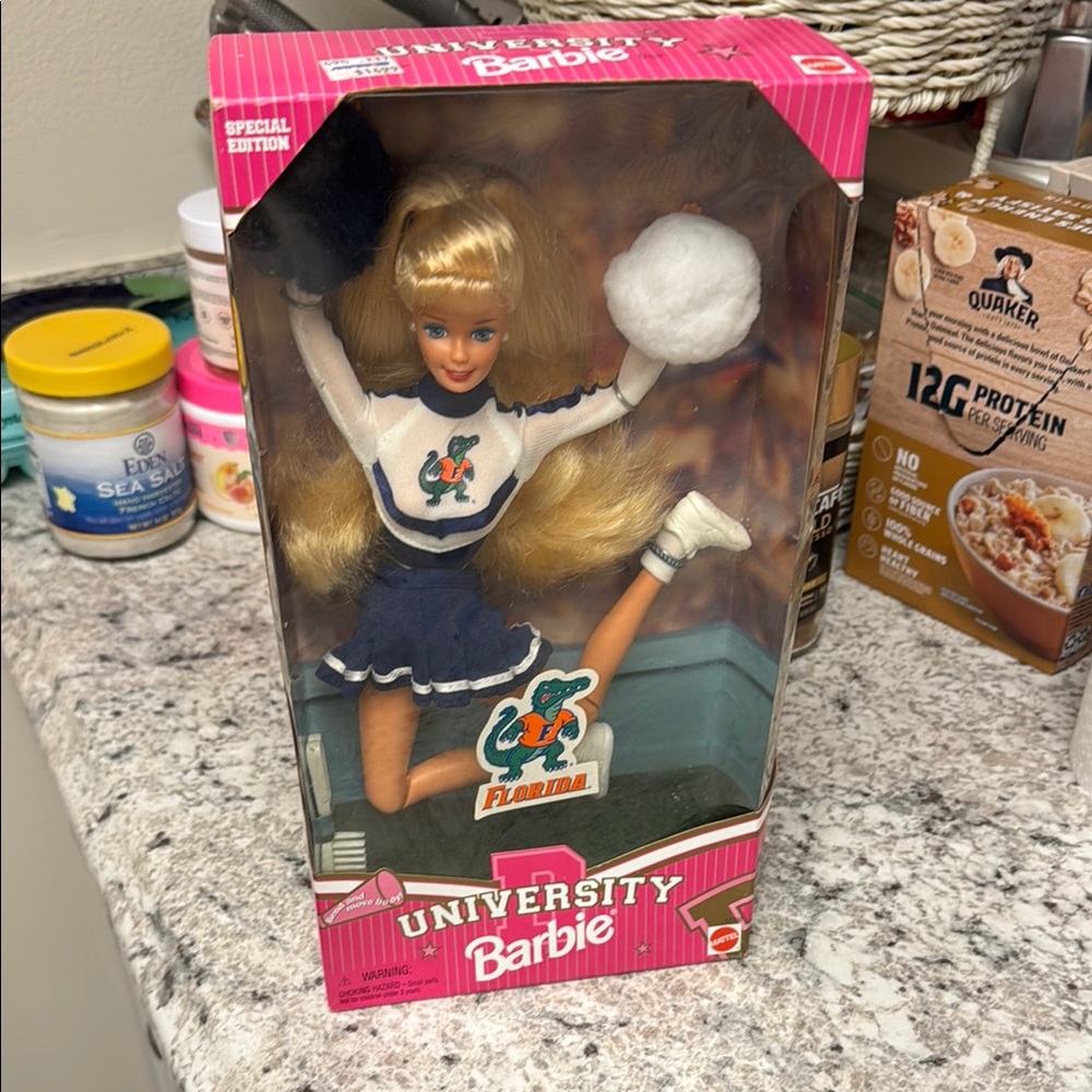 Barbie Cheerleader Doll with Blue and White Outfit